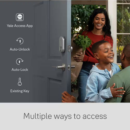 Apartment Smart Door Lock with Wi-Fi and Fingerprint Keypad Access, Silver