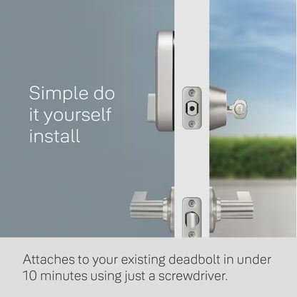 Apartment Smart Door Lock with Wi-Fi and Fingerprint Keypad Access, Silver