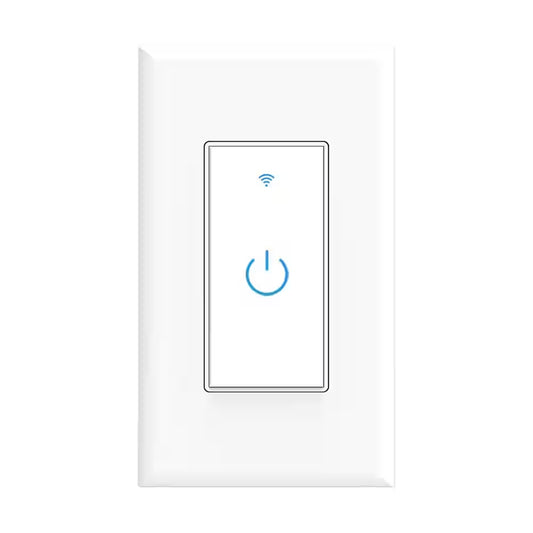15 Amp Smart Wifi Touch Light Switch with Alexa and Google Home Compatibility, App Control, Neutral Wire, White
