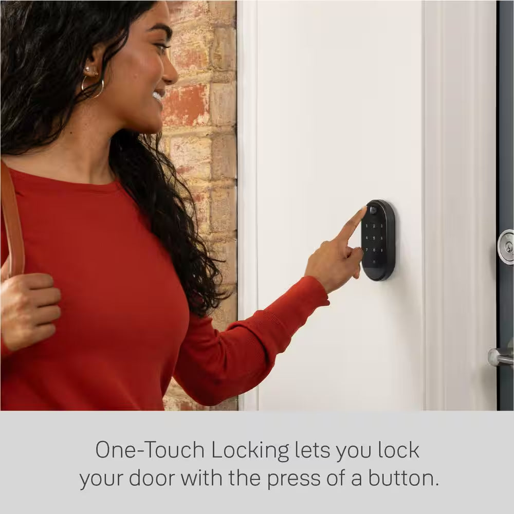 Apartment Smart Door Lock with Wi-Fi and Fingerprint Keypad Access, Silver